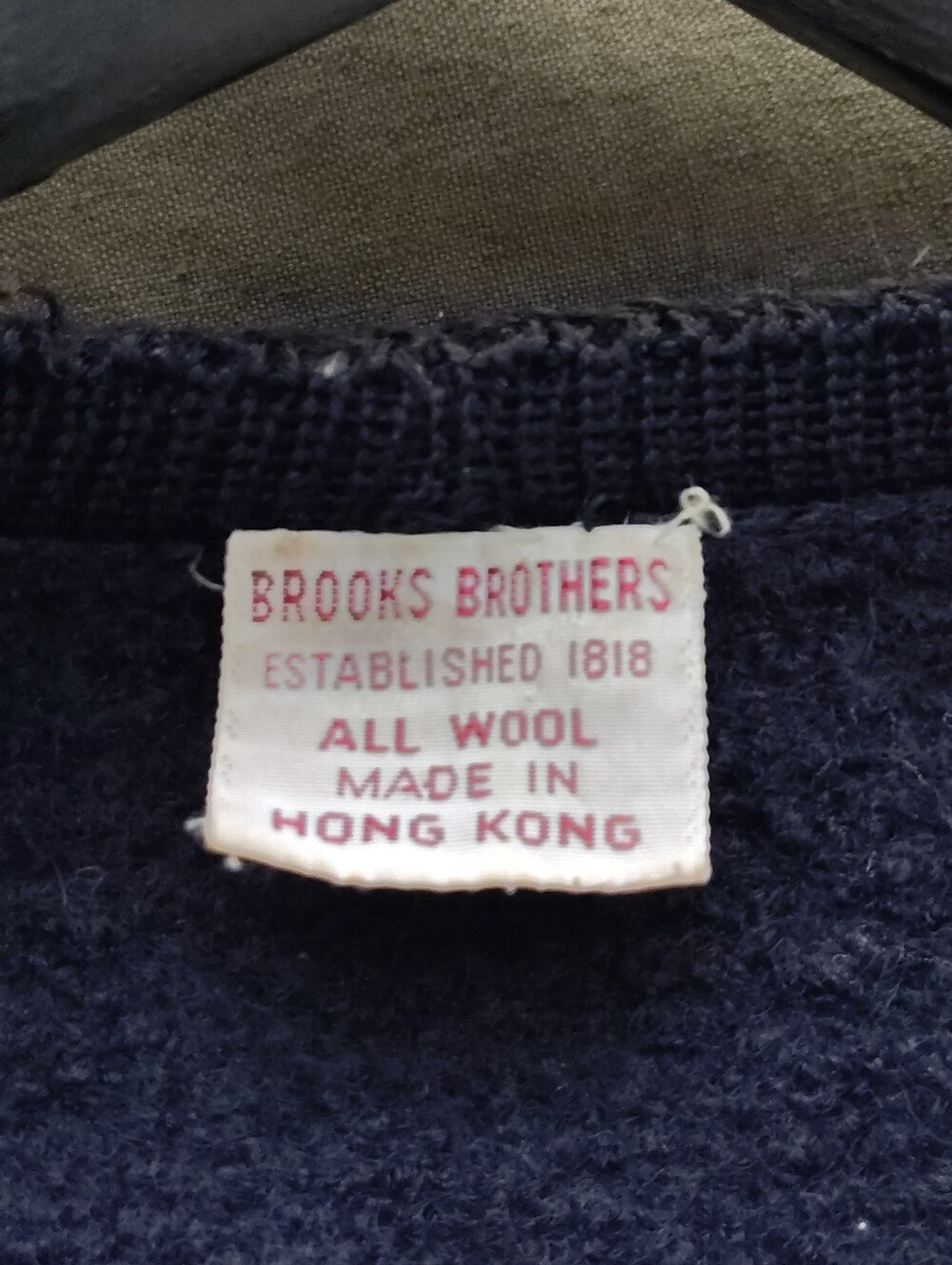 Vintage Brooks Brothers Navy Boiled Wool Cardigan Trachten Jacket Women's Size L - Picture 3 of 4
